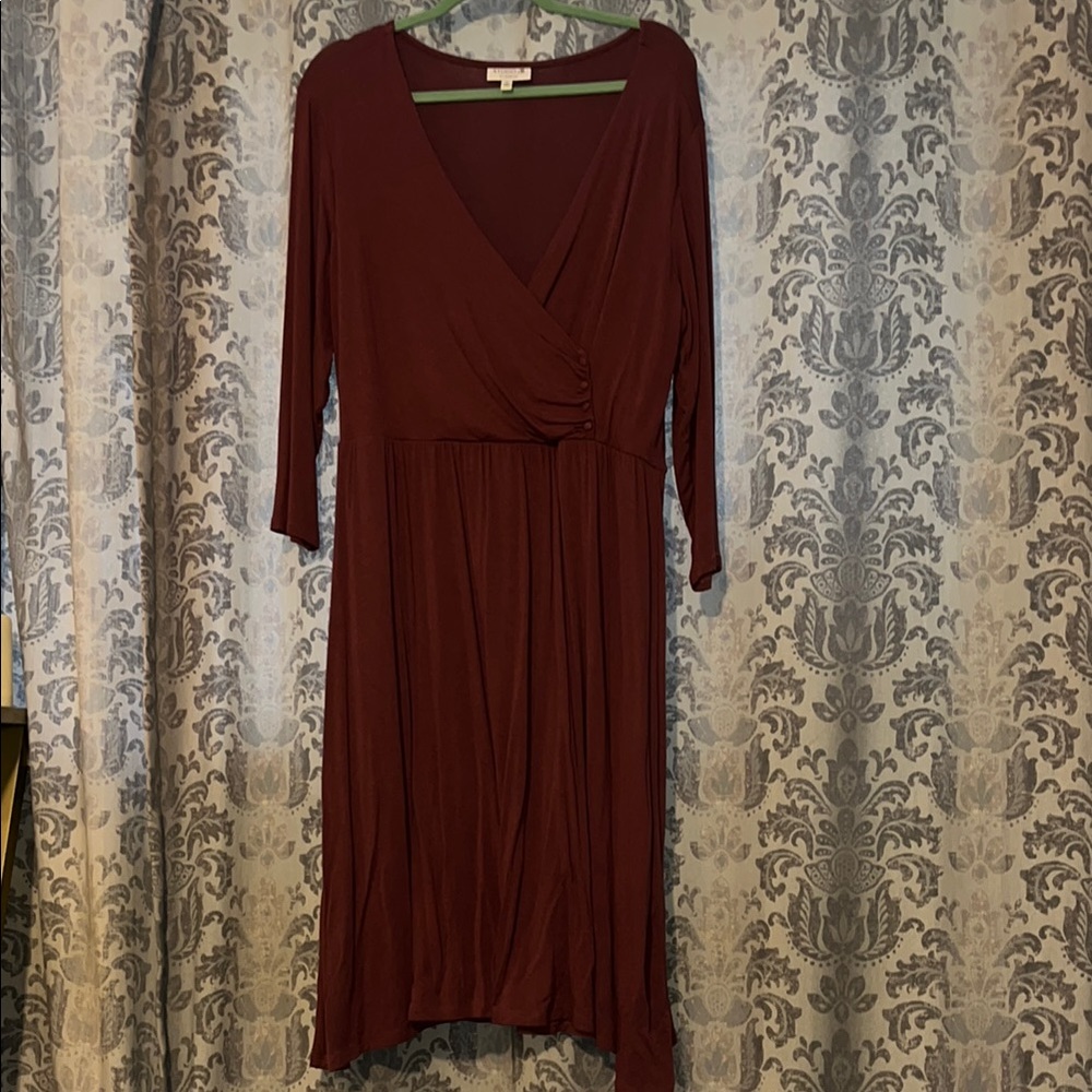Burgundy Wrap Dress